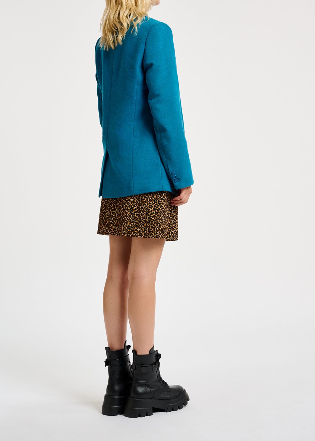 Blazer bleu à  simple boutonnage RE—SSENTIEL seconde main photo 7