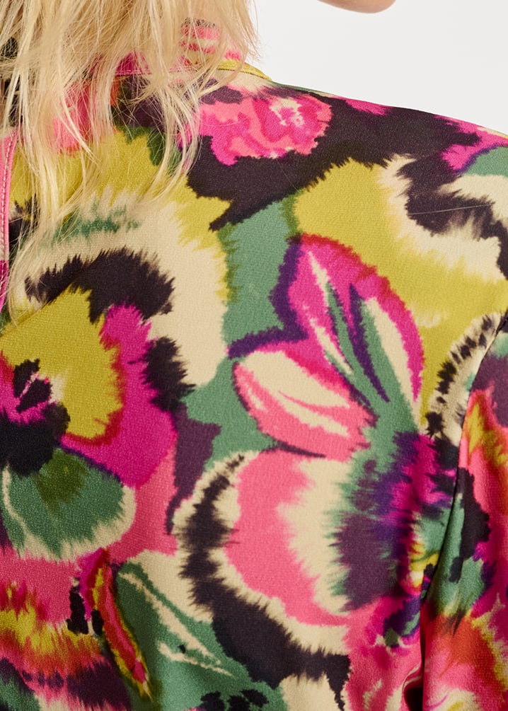 Multicolor floral-print mock neck top RE—SSENTIEL second-hand photo 7