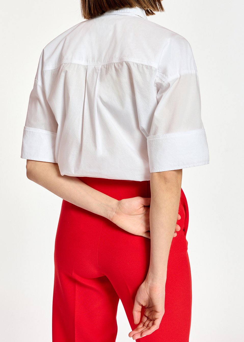 Chemise blanche avec noeud RE—SSENTIEL seconde main photo 5