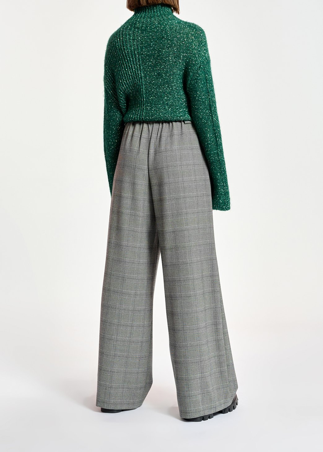 Dark green mélange turtleneck knit sweater RE—SSENTIEL second-hand photo 6