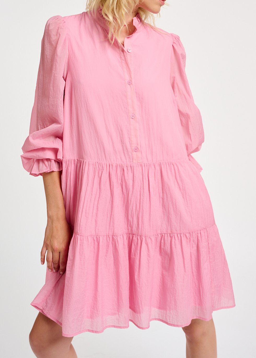 Light pink tiered mini dress RE—SSENTIEL second-hand photo 3