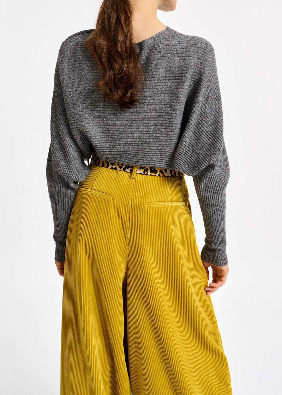 Pull en tricot gris à  manches chauve-souris RE—SSENTIEL seconde main photo 7