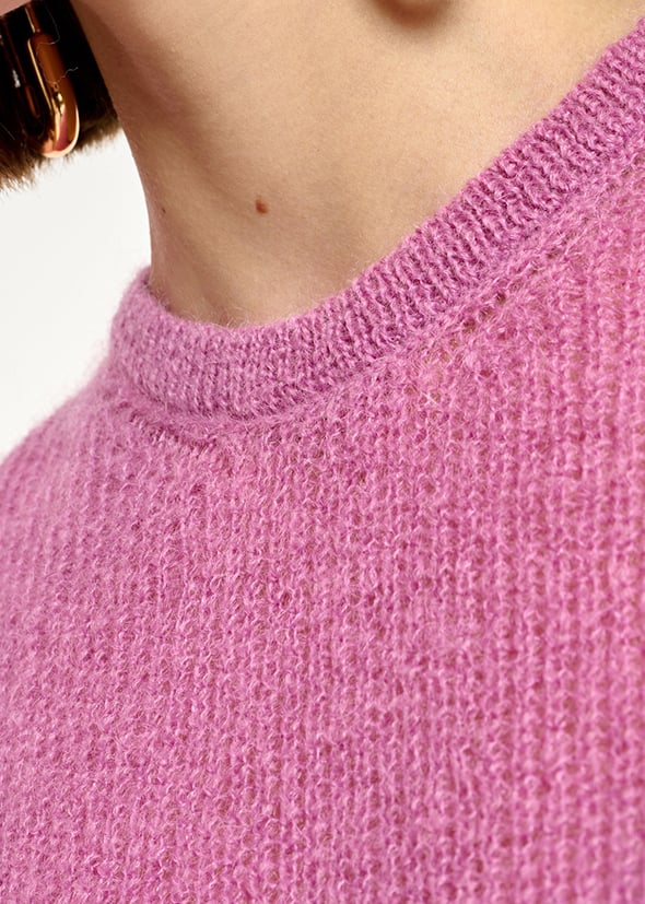 Pull oversize lilas en mohair mélangé RE—SSENTIEL seconde main photo 7