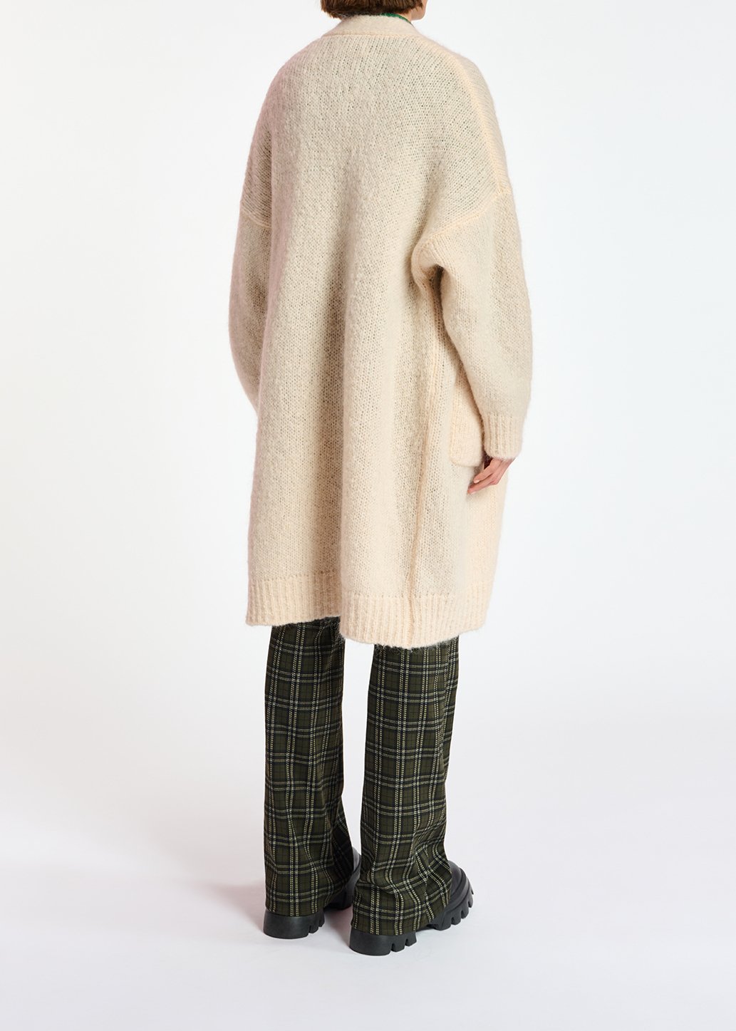 Gebroken witte midilange cardigan van mohairmix RE—SSENTIEL tweedehands photo 8