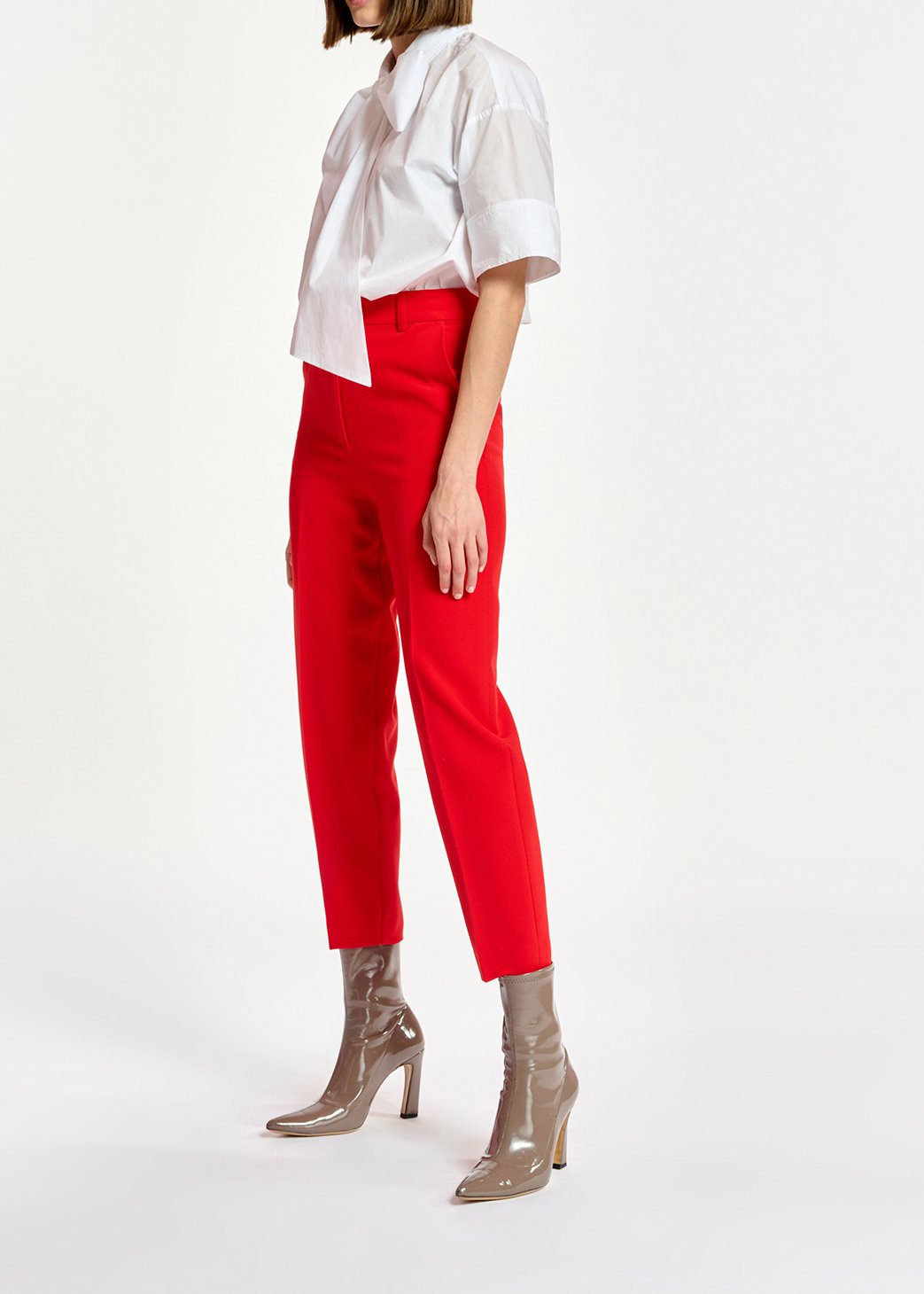 Rode broek met smal toelopende pijpen RE—SSENTIEL tweedehands photo 4