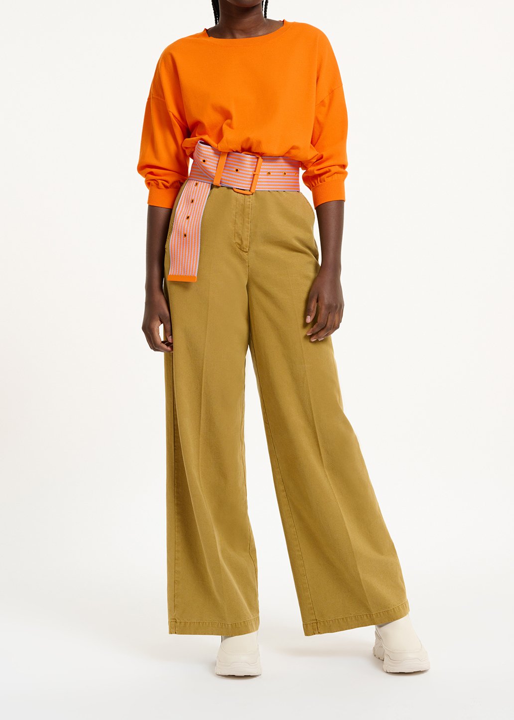 Oranje trui met aansluitende taille RE—SSENTIEL tweedehands photo 7