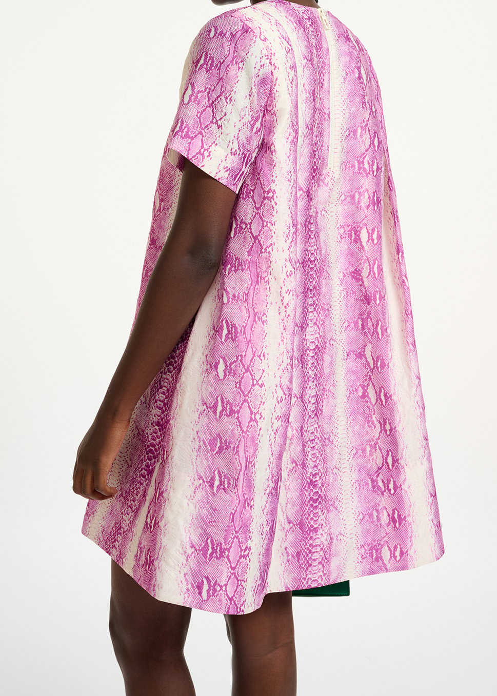 Mini-jurk met wit en paarse slangenprint RE—SSENTIEL tweedehands photo 7
