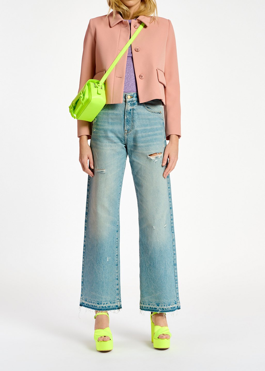 T-shirt lilas en lurex RE—SSENTIEL seconde main photo 4