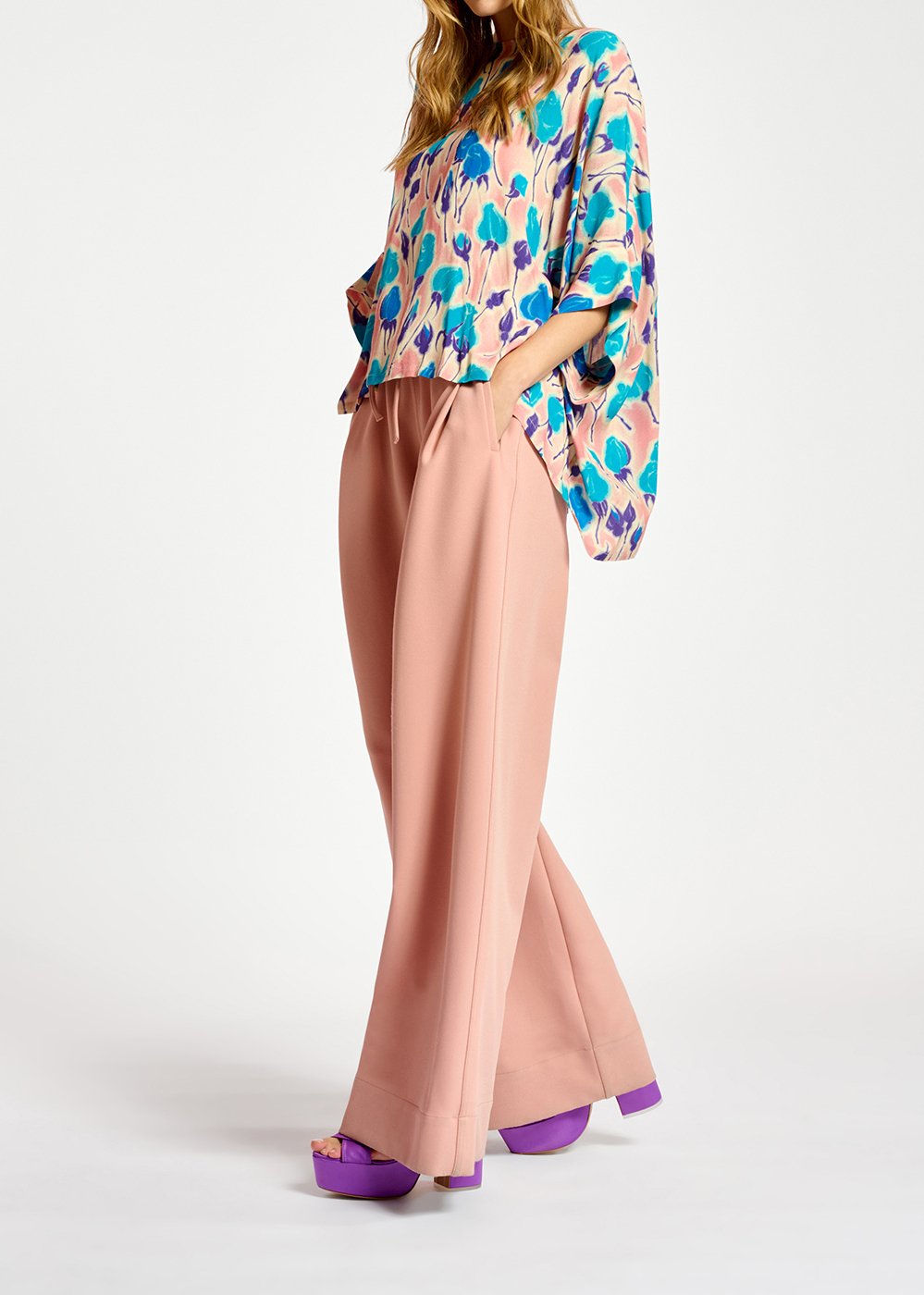 Vintage pink wide-leg pants RE—SSENTIEL second-hand photo 4