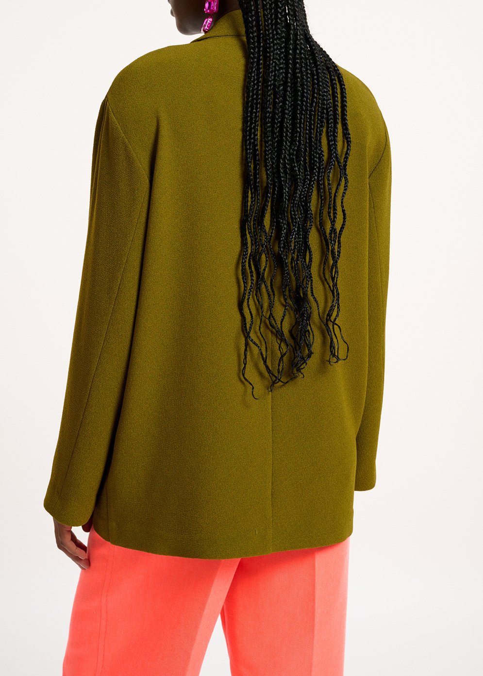 Blazer croisé kaki RE—SSENTIEL seconde main photo 5