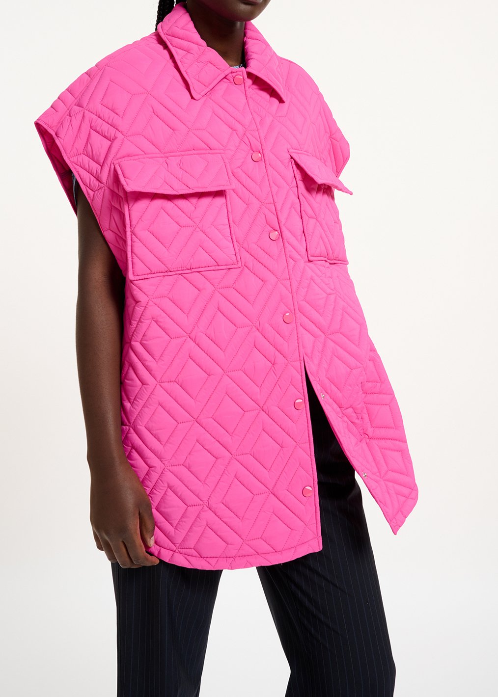 Veste matelassée fuchsia RE—SSENTIEL seconde main photo 4