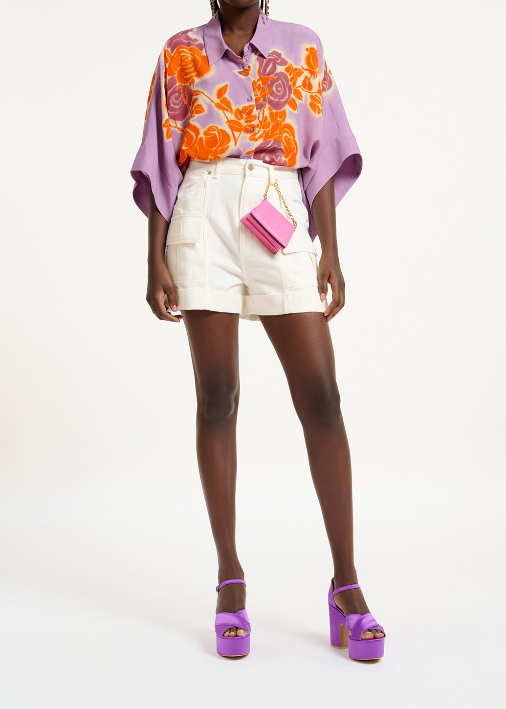 Witte denim cargoshort RE—SSENTIEL tweedehands photo 3