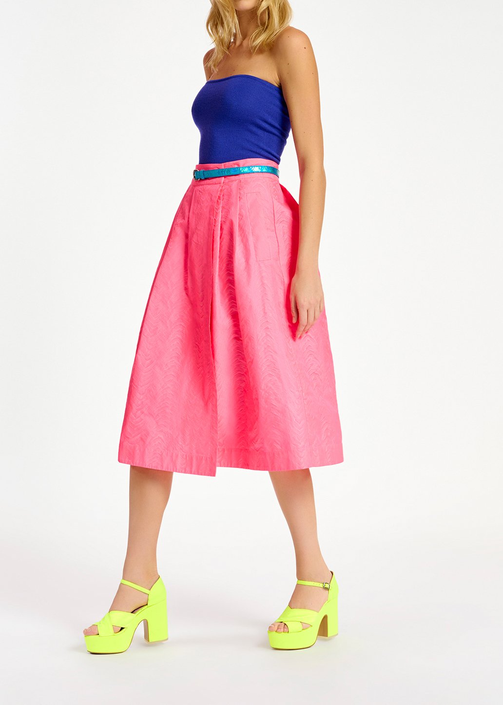 Top bandeau en tricot bleu foncé RE—SSENTIEL seconde main photo 5