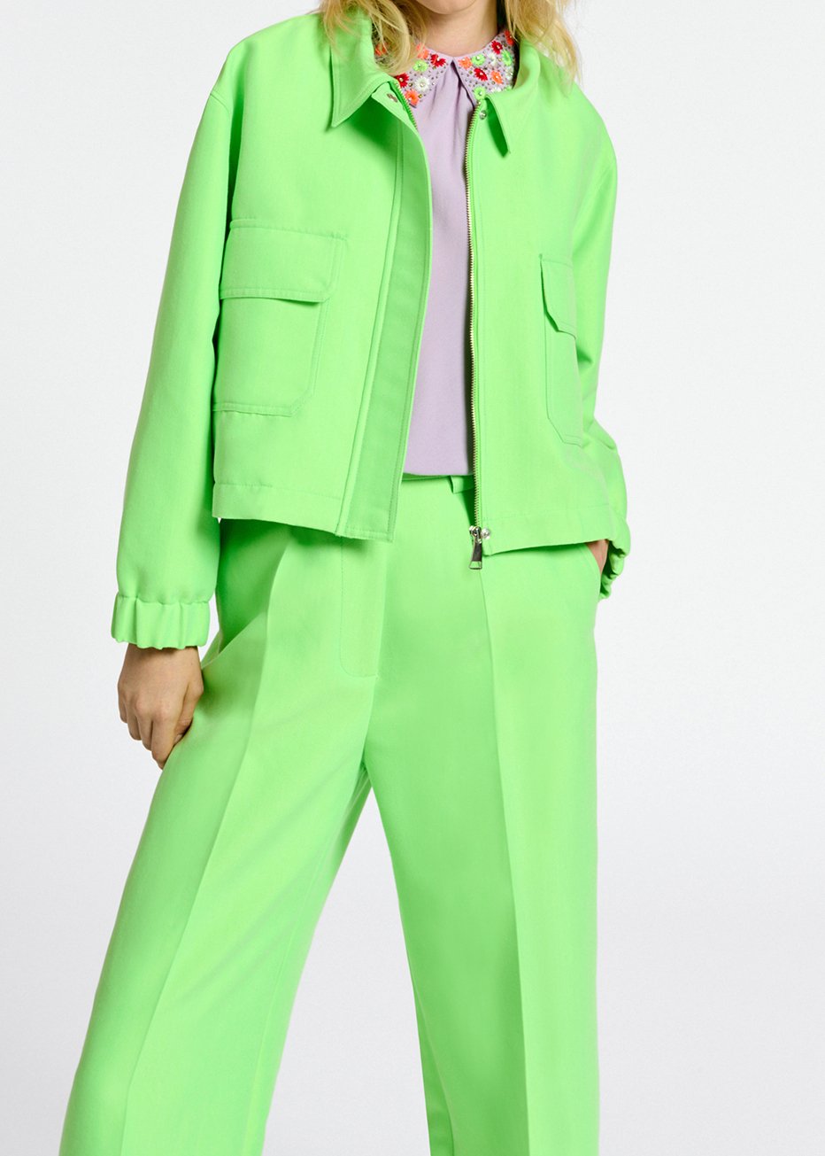 Veste courte vert fluo RE—SSENTIEL seconde main photo 4