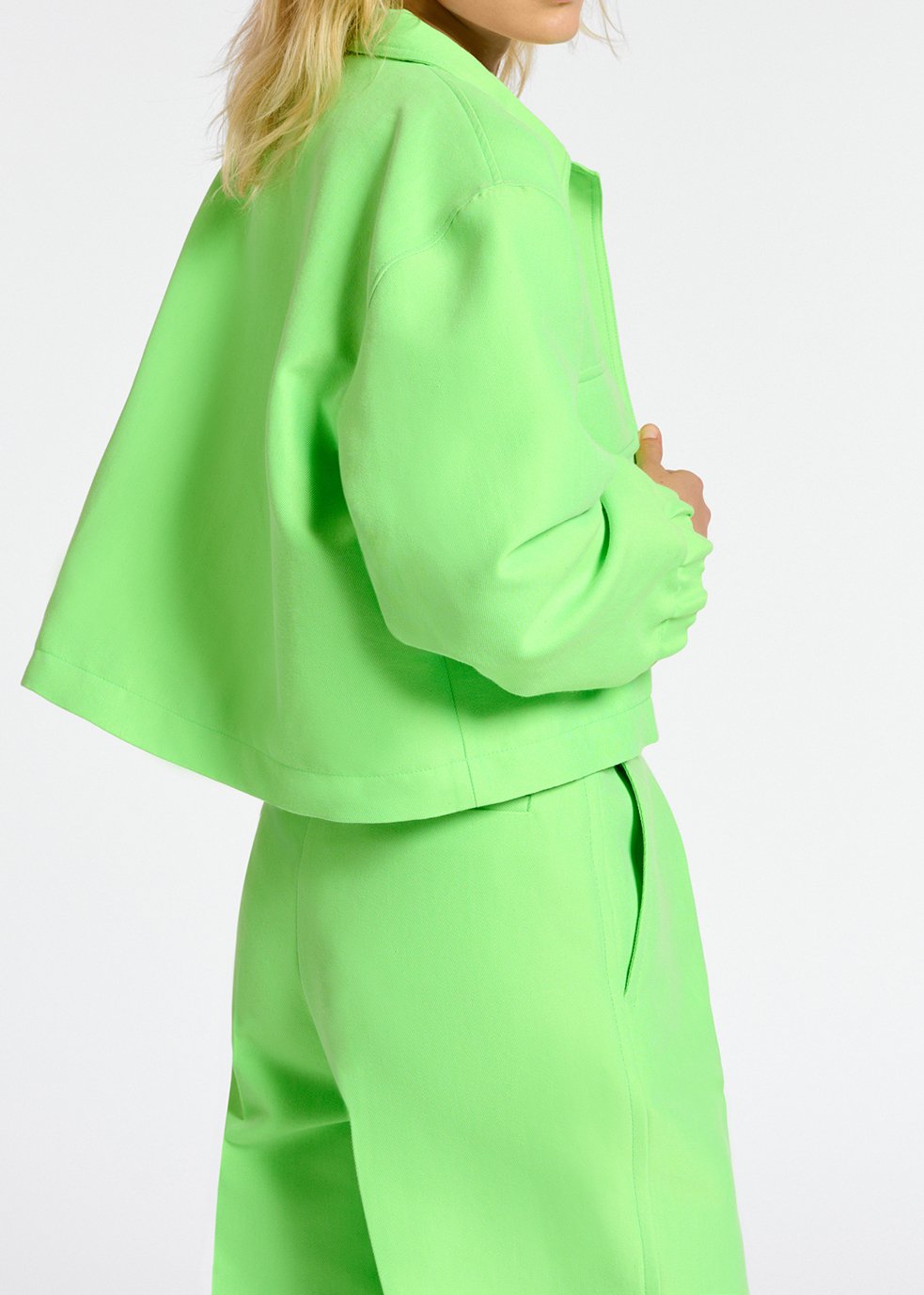 Veste courte vert fluo RE—SSENTIEL seconde main photo 5