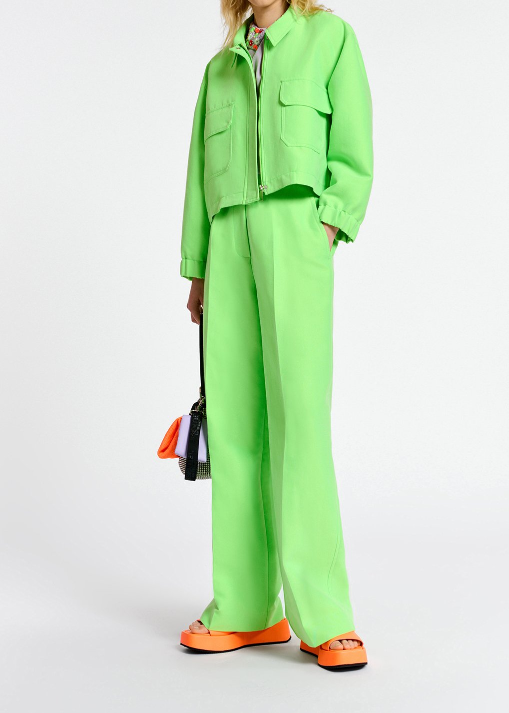 Veste courte vert fluo RE—SSENTIEL seconde main photo 6