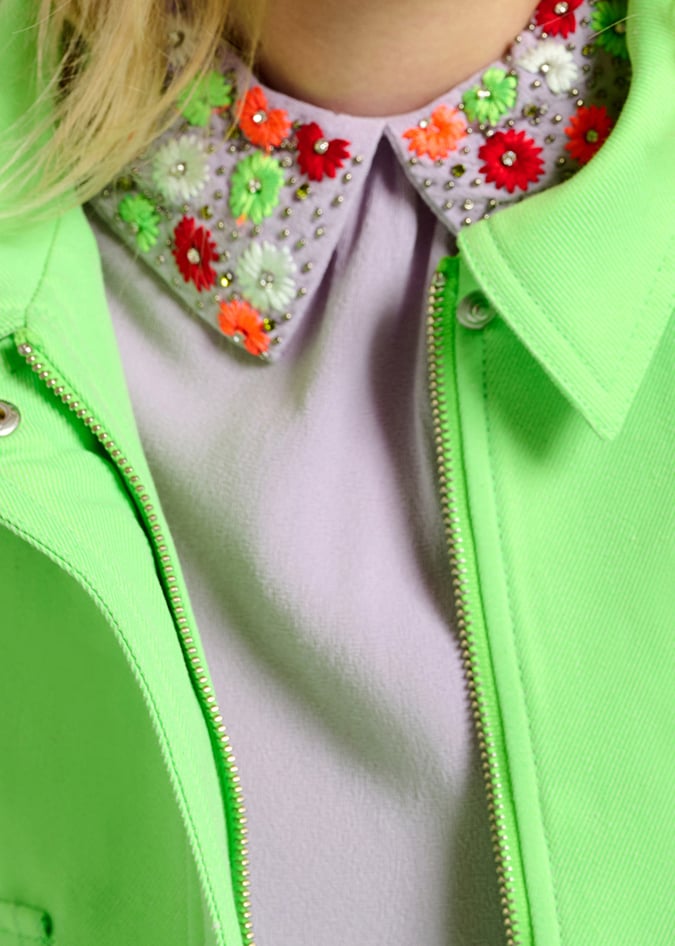 Veste courte vert fluo RE—SSENTIEL seconde main photo 8