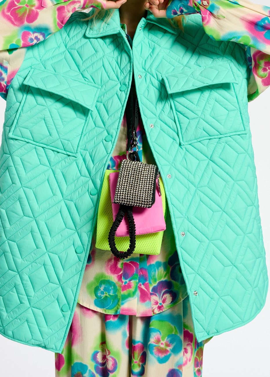 Turquoise quilted vest RE—SSENTIEL second-hand photo 8