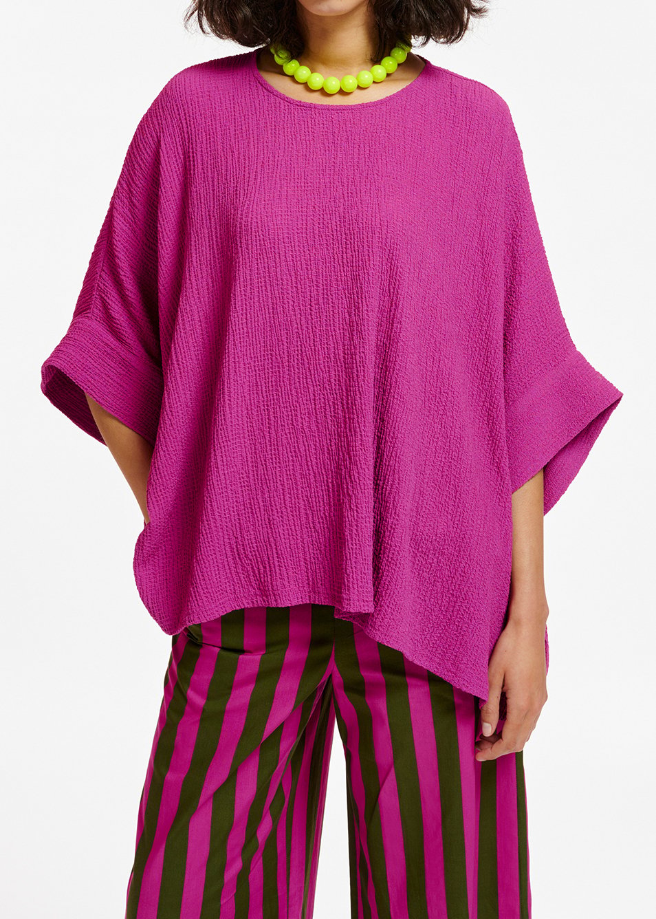 Top oversize en cloqué violet RE—SSENTIEL seconde main photo 3