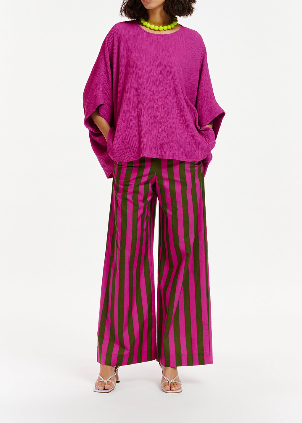 Top oversize en cloqué violet RE—SSENTIEL seconde main photo 5