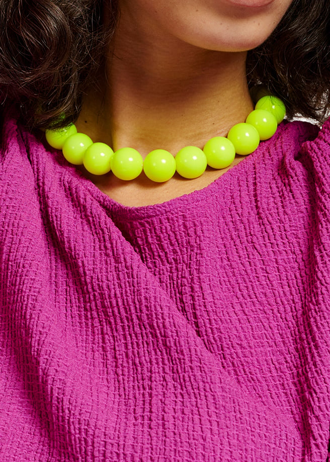 Top oversize en cloqué violet RE—SSENTIEL seconde main photo 7