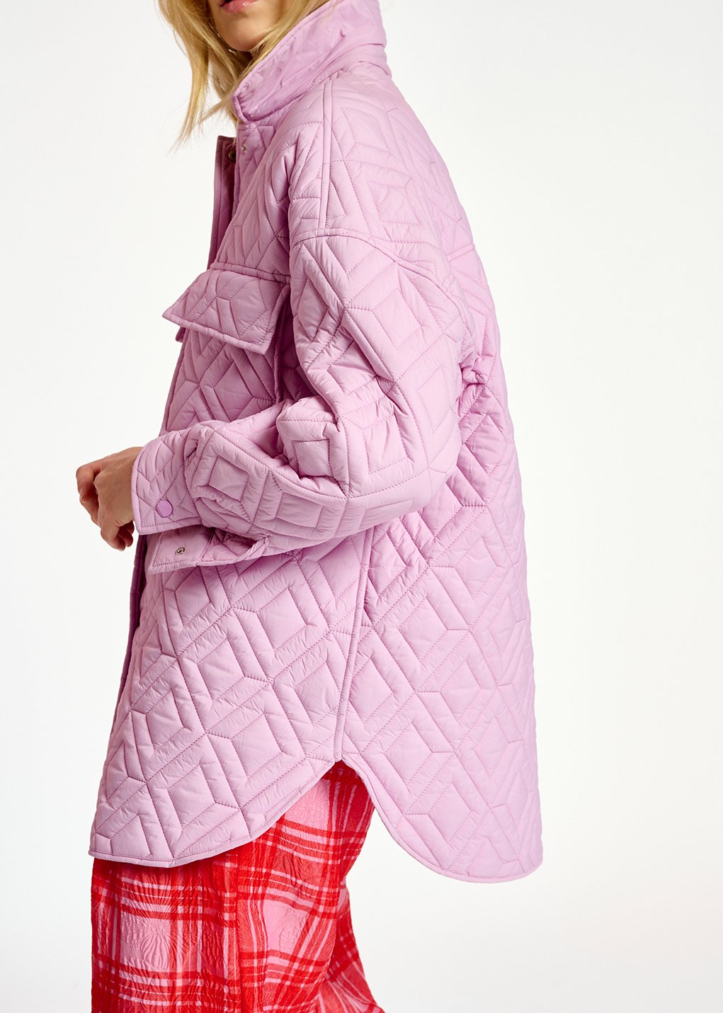 Lilac quilted jacket RE—SSENTIEL second-hand photo 4