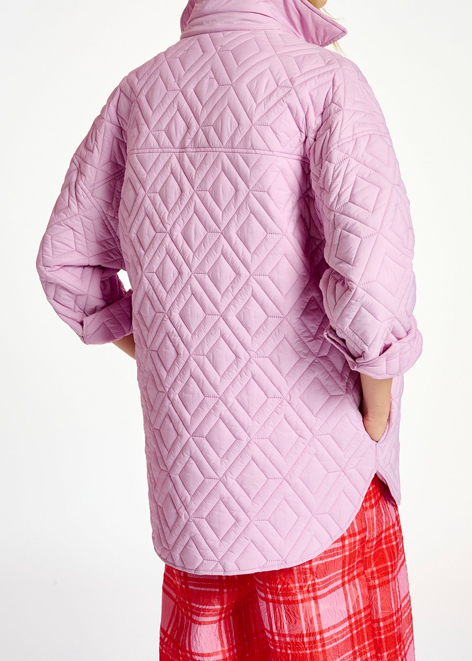 Lilac quilted jacket RE—SSENTIEL second-hand photo 5