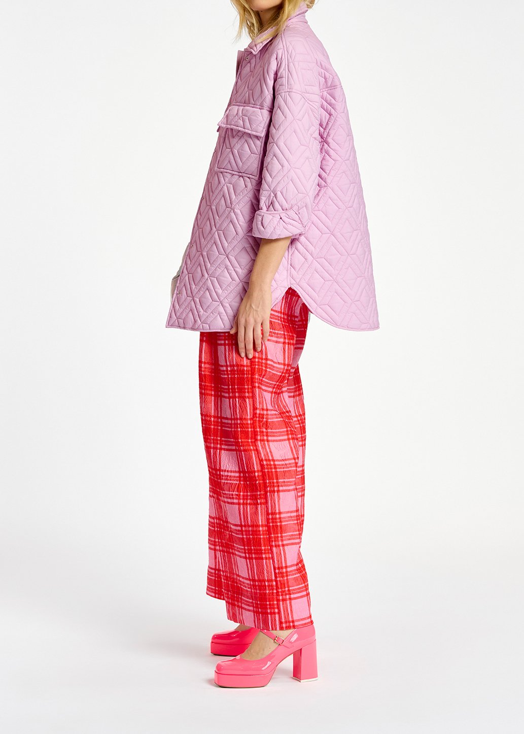 Lilac quilted jacket RE—SSENTIEL second-hand photo 7