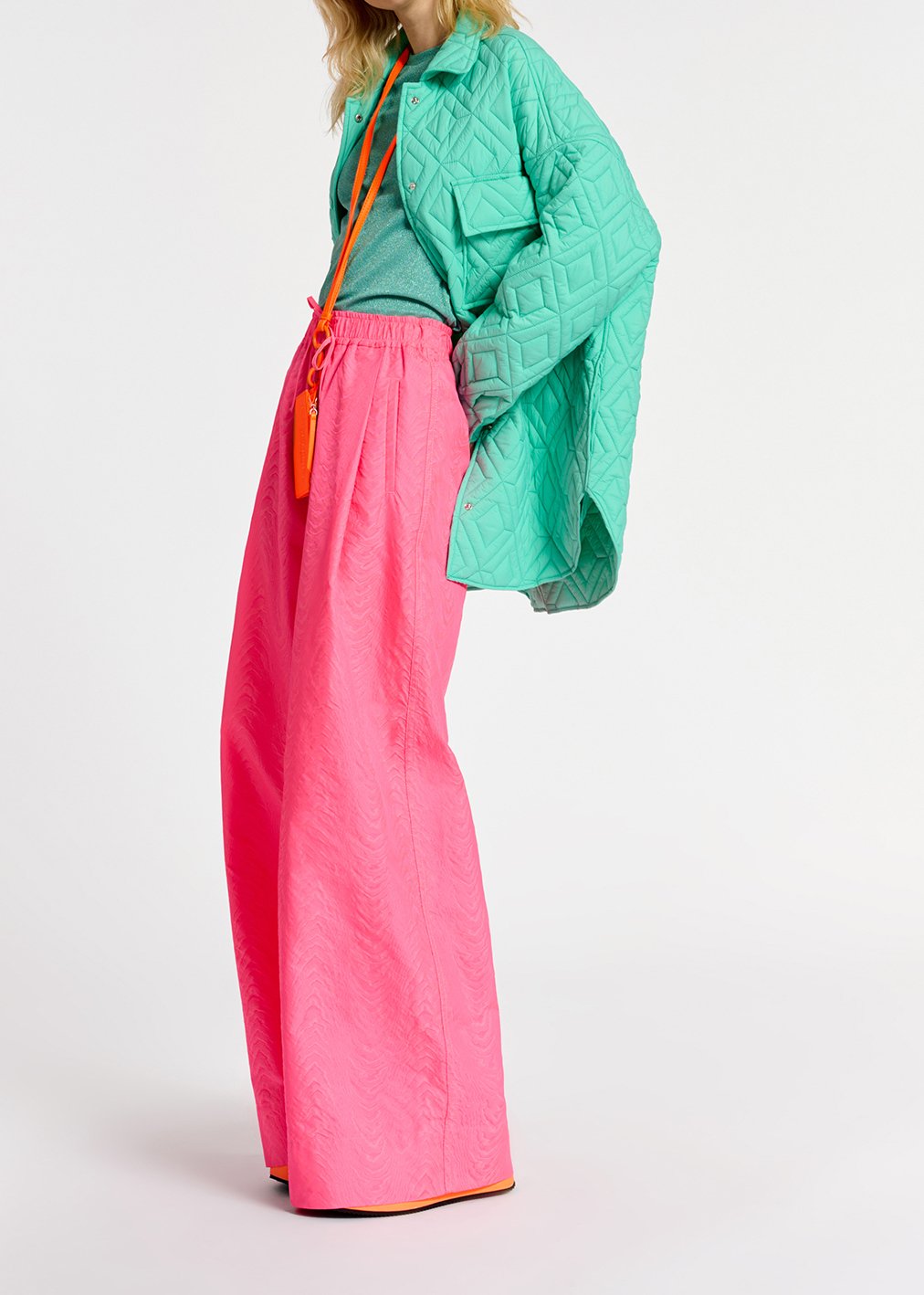 Turquoise quilted jacket RE—SSENTIEL second-hand photo 5