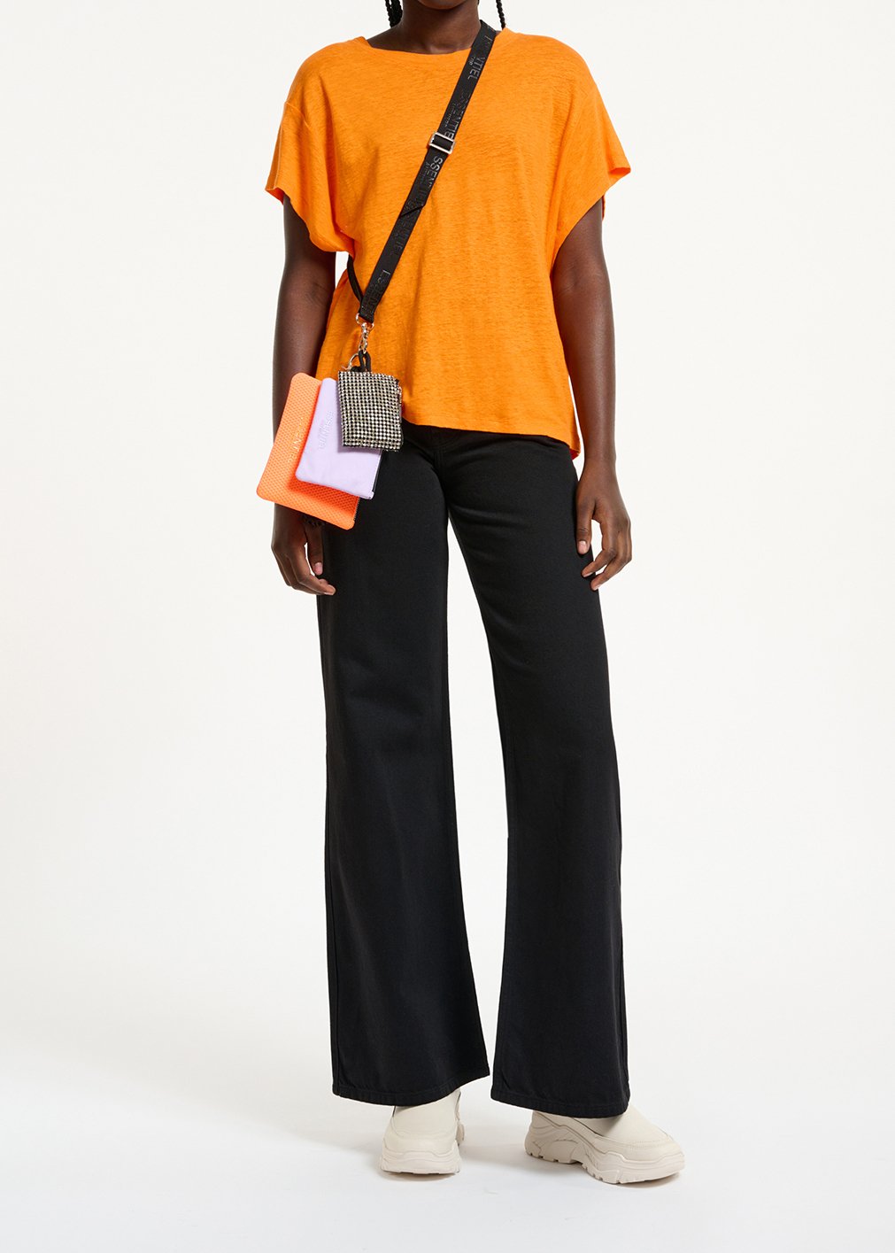 Black denim straight-leg jeans RE—SSENTIEL second-hand photo 7