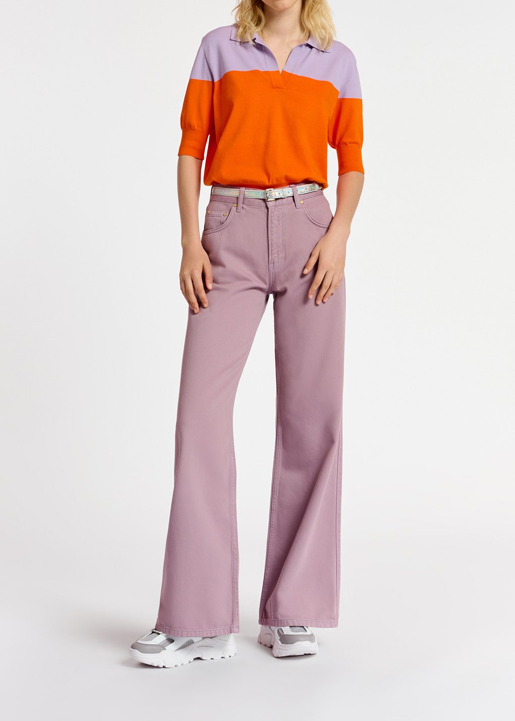 Lila jeans met rechte pijpen RE—SSENTIEL tweedehands photo 3