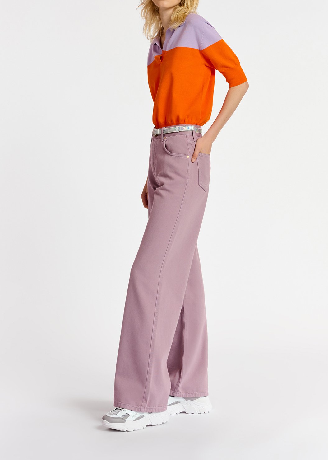 Lila jeans met rechte pijpen RE—SSENTIEL tweedehands photo 4