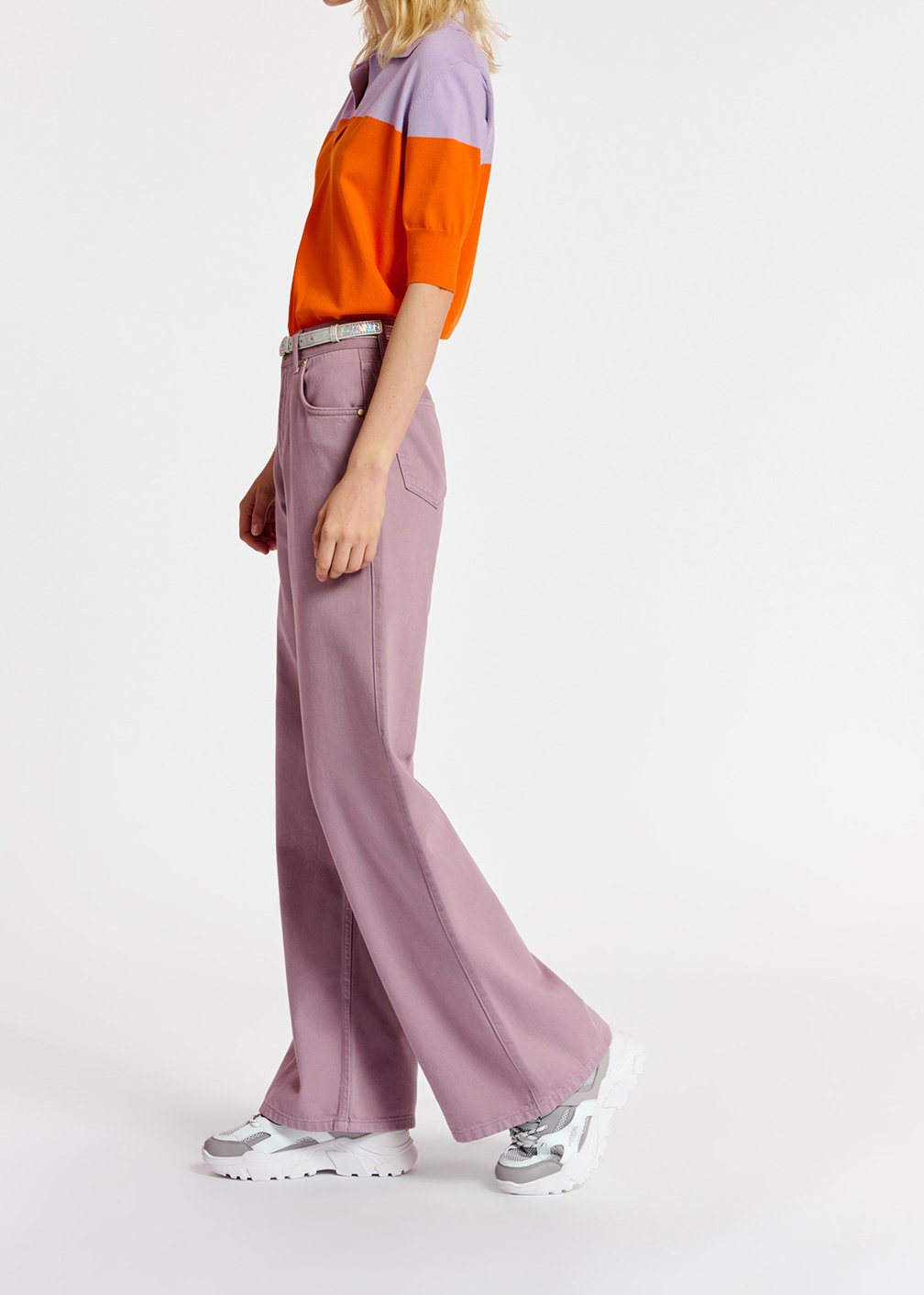 Lila jeans met rechte pijpen RE—SSENTIEL tweedehands photo 6