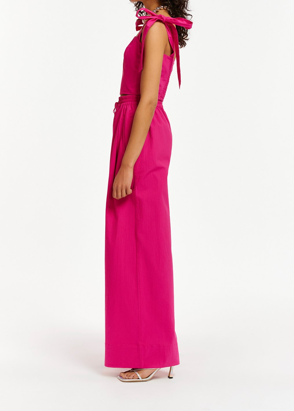 Pantalon violet aux jambes larges RE—SSENTIEL seconde main photo 5