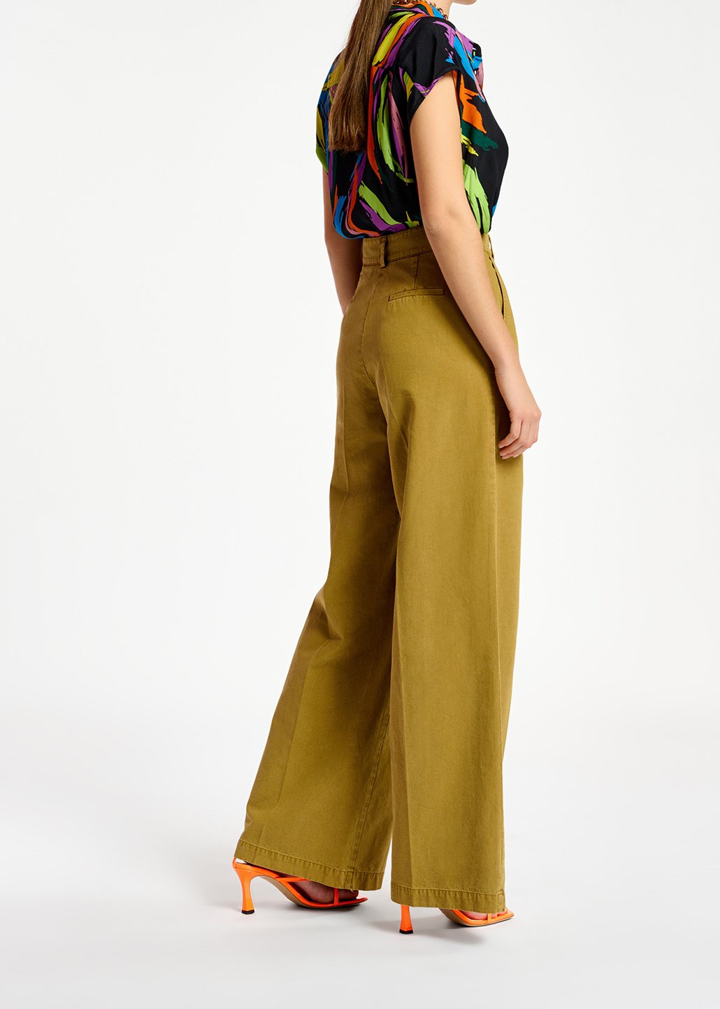 Khaki straight-leg pants RE—SSENTIEL second-hand photo 7