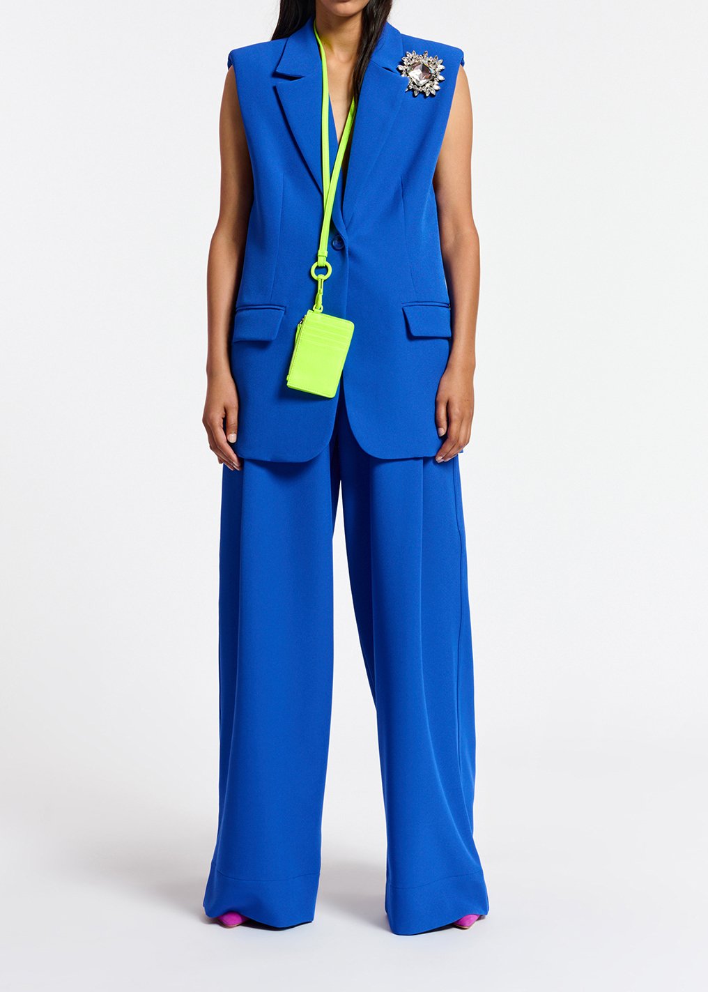 Blue sleeveless blazer RE—SSENTIEL second-hand photo 3