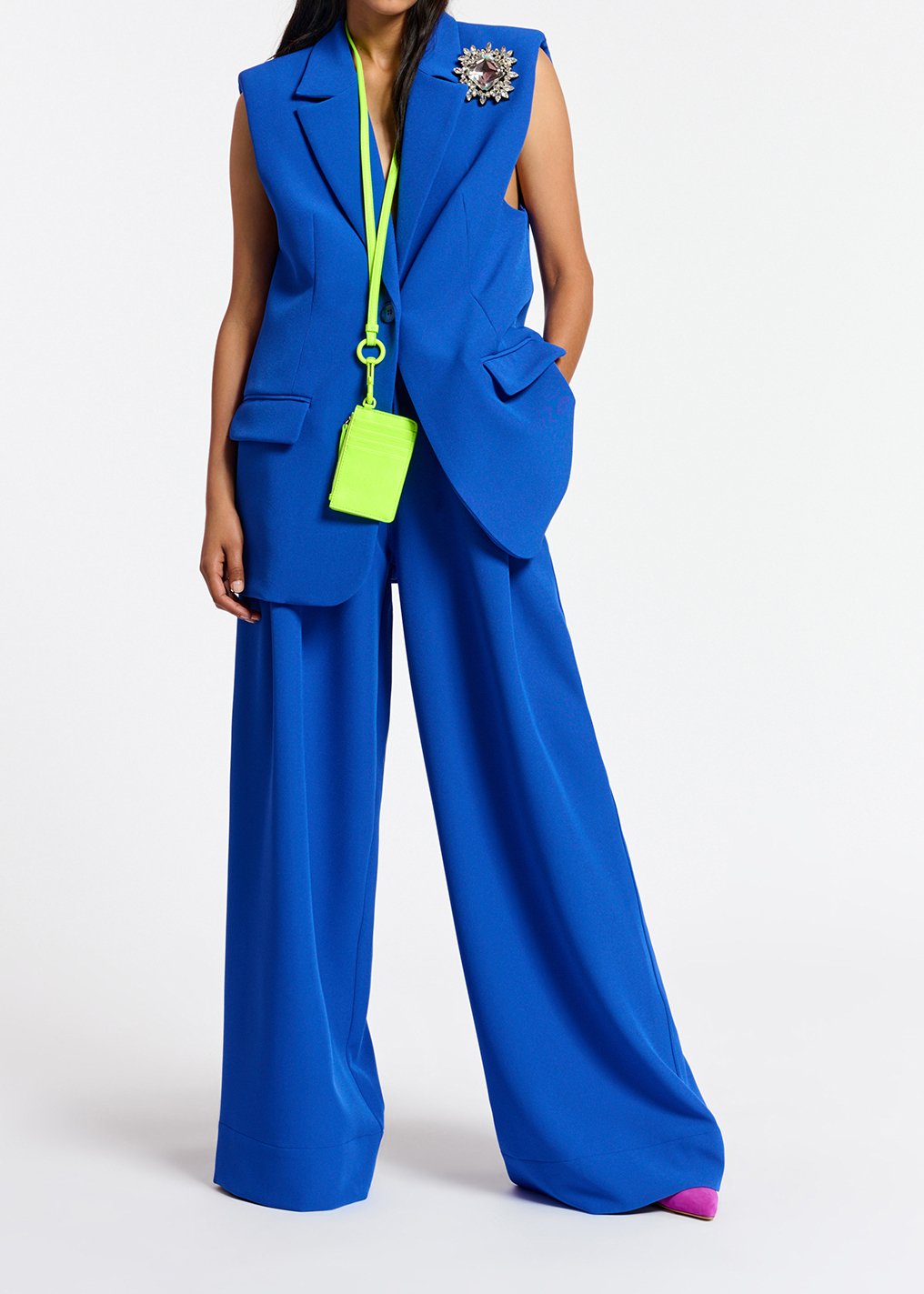 Blue sleeveless blazer RE—SSENTIEL second-hand photo 6