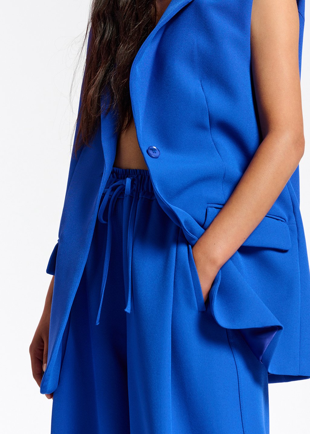 Blue sleeveless blazer RE—SSENTIEL second-hand photo 7