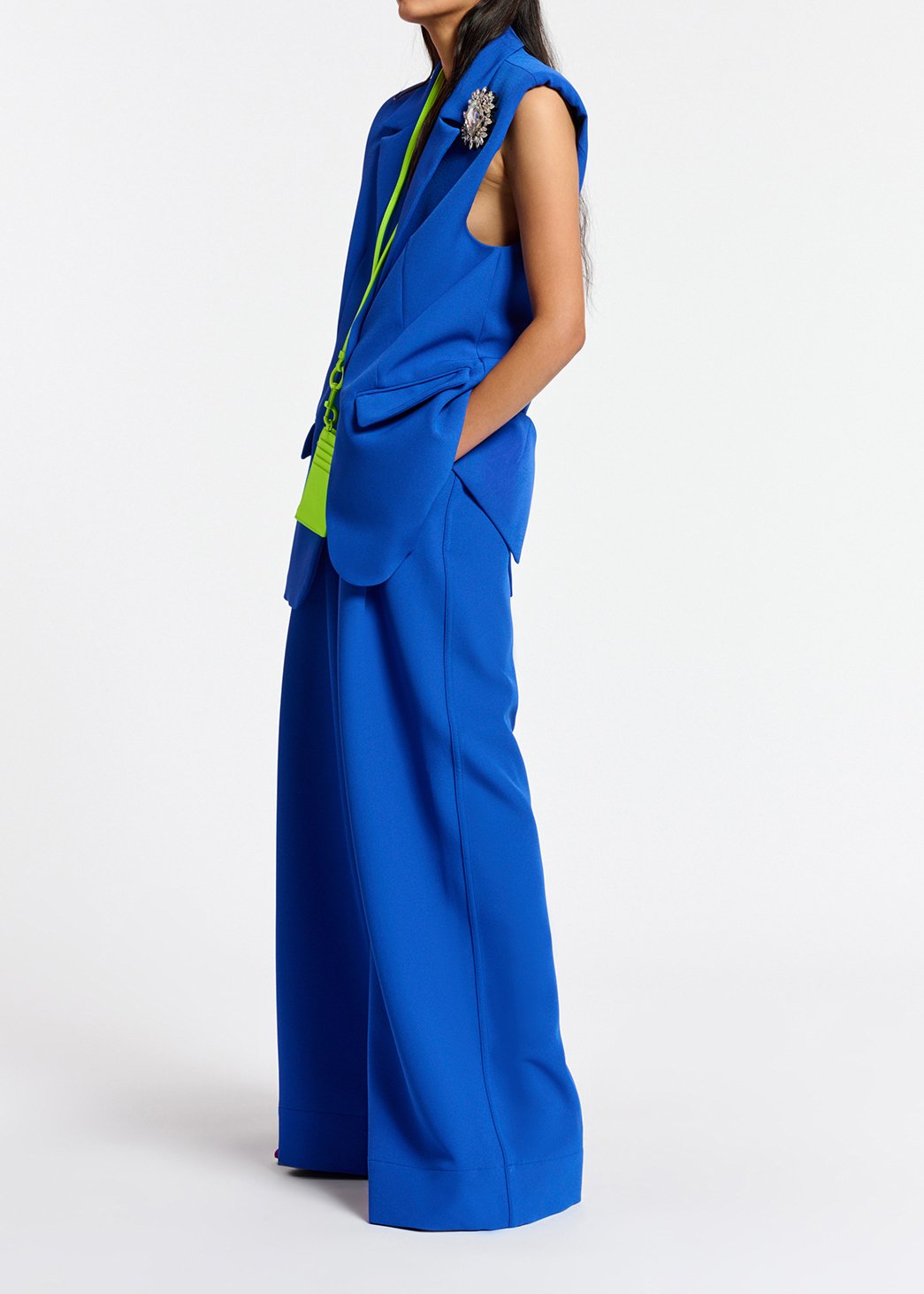 Blue sleeveless blazer RE—SSENTIEL second-hand photo 8