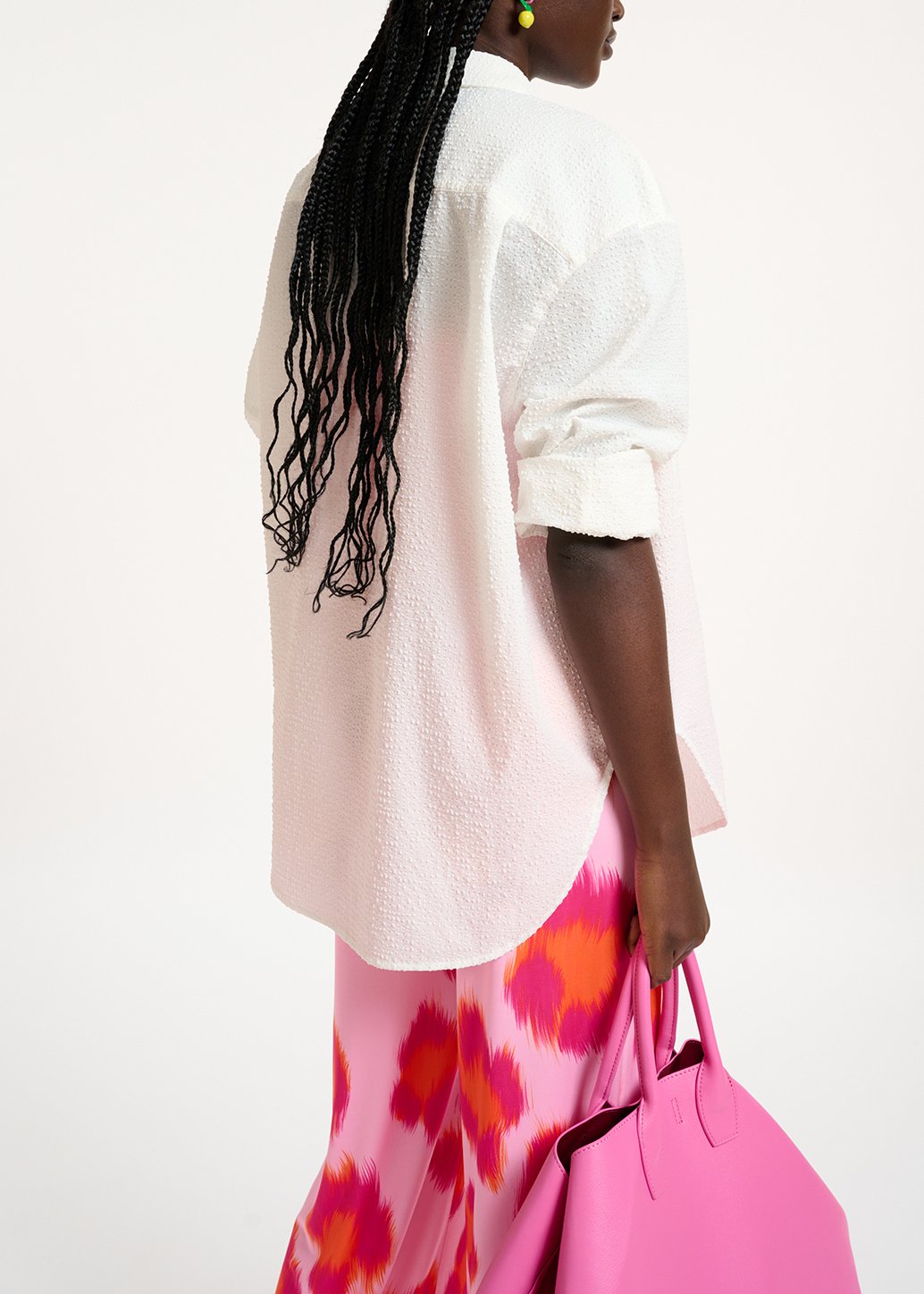 Chemise oversize blanche RE—SSENTIEL seconde main photo 4