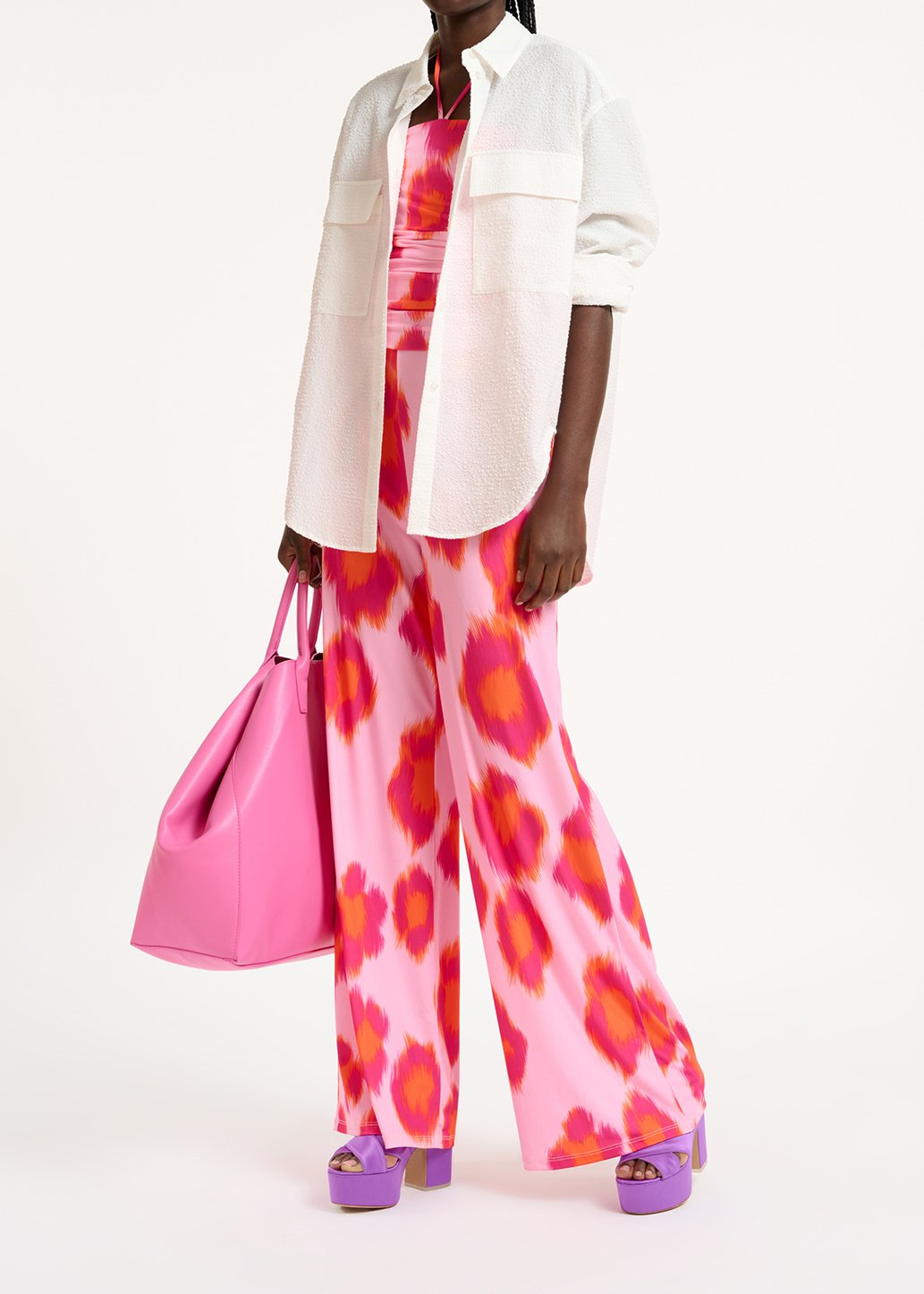 Chemise oversize blanche RE—SSENTIEL seconde main photo 7