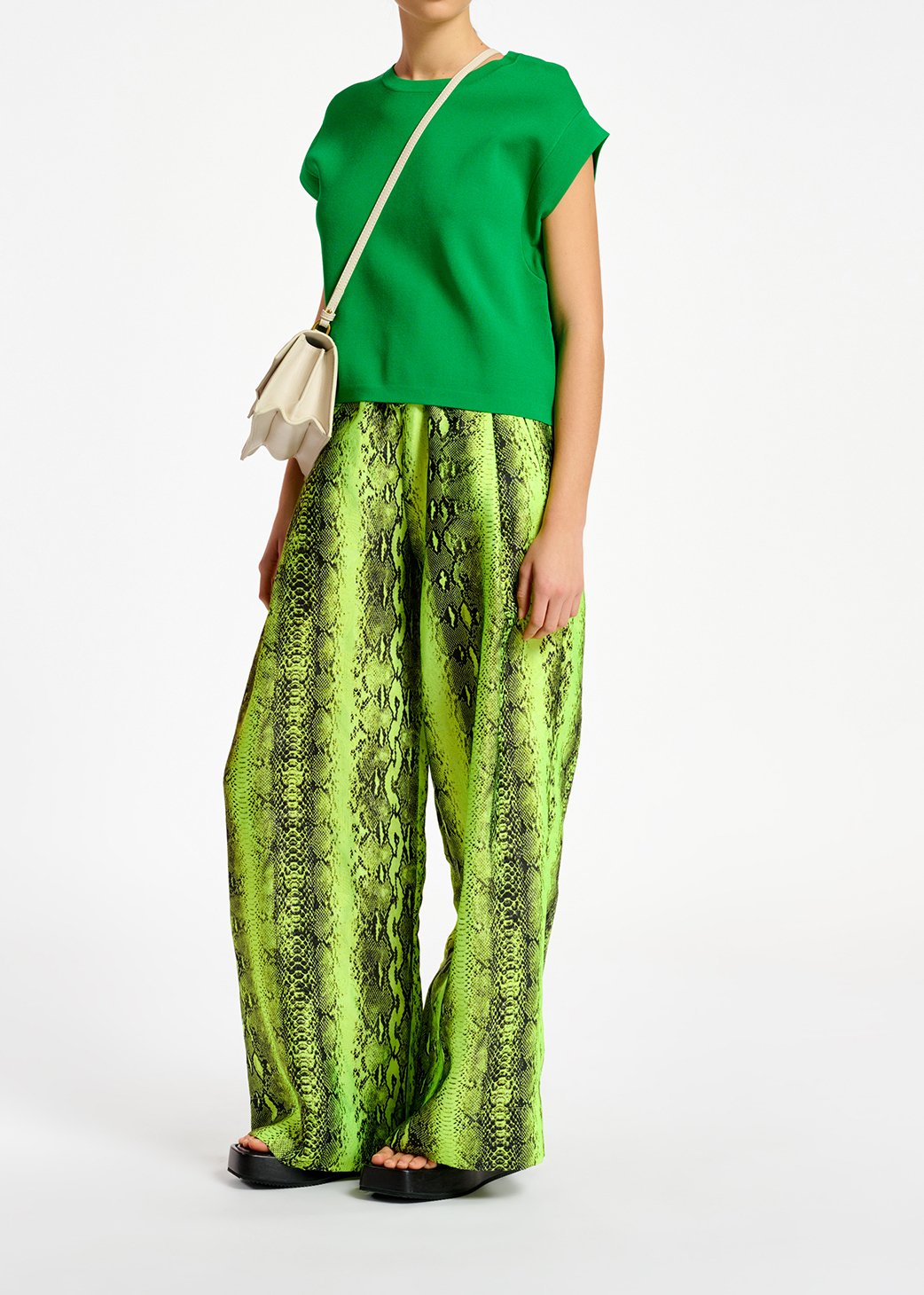 Pull sans manches en tricot vert RE—SSENTIEL seconde main photo 5