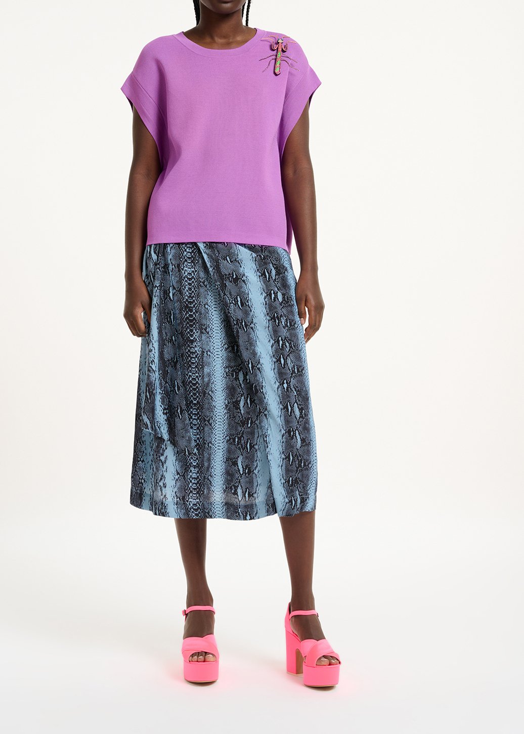 Pull sans manches en tricot violet RE—SSENTIEL seconde main photo 5