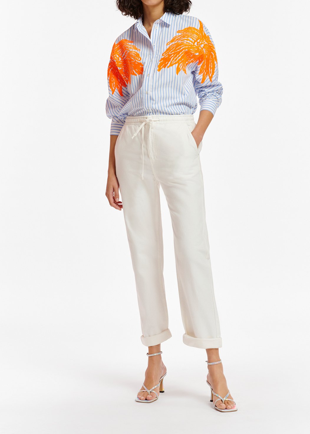 White boyfriend-fit jeans RE—SSENTIEL second-hand photo 3