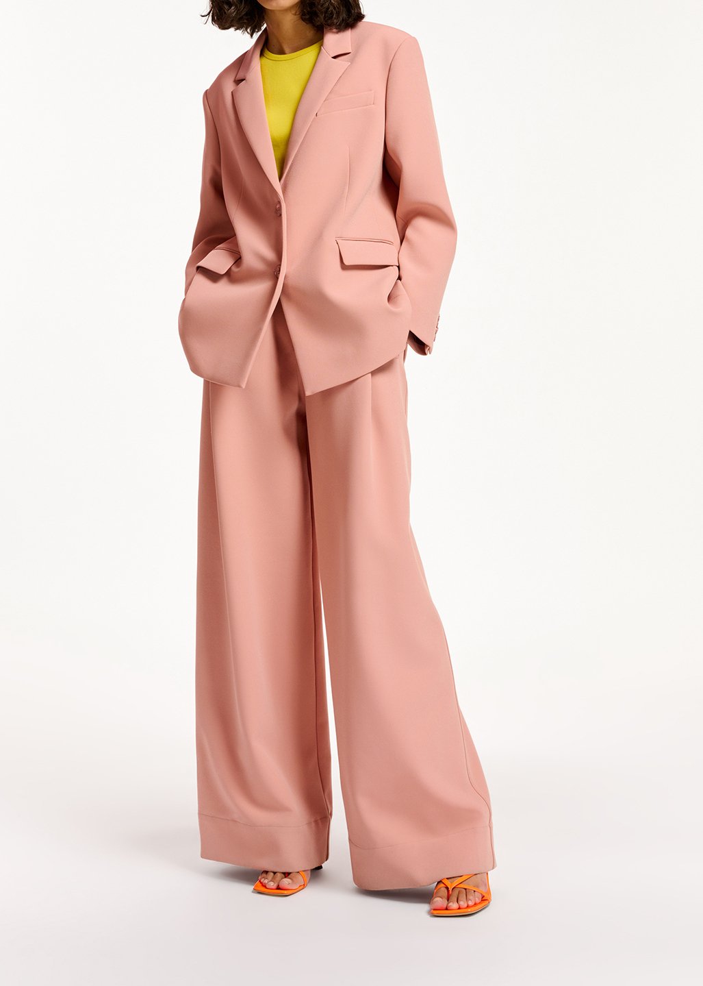 Blazer oversize en vieux rose RE—SSENTIEL seconde main photo 3