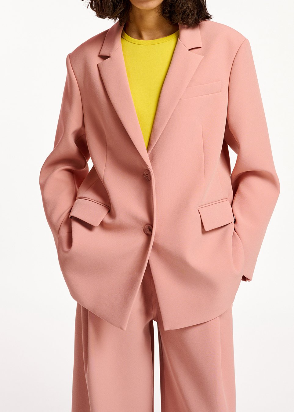 Blazer oversize en vieux rose RE—SSENTIEL seconde main photo 4