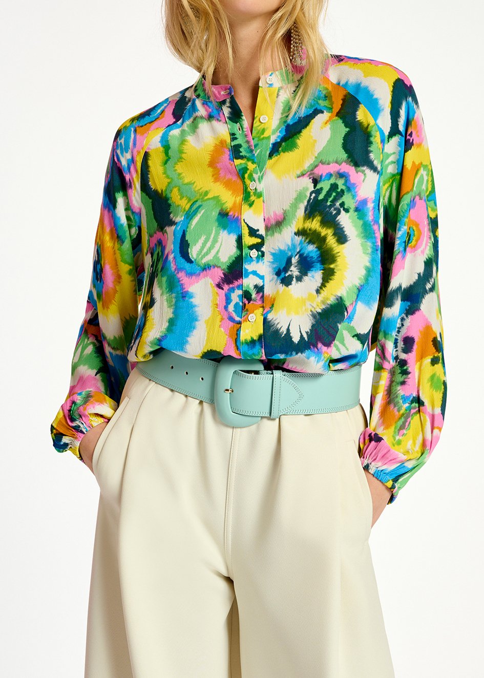Multicolor floral print shirt RE—SSENTIEL second-hand photo 3