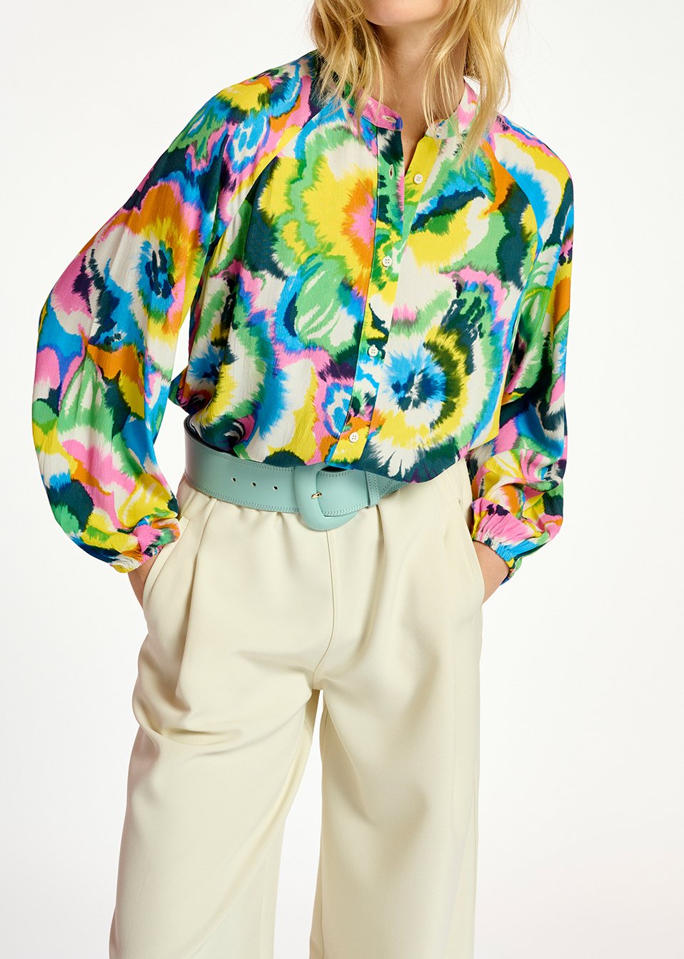 Multicolor floral print shirt RE—SSENTIEL second-hand photo 7