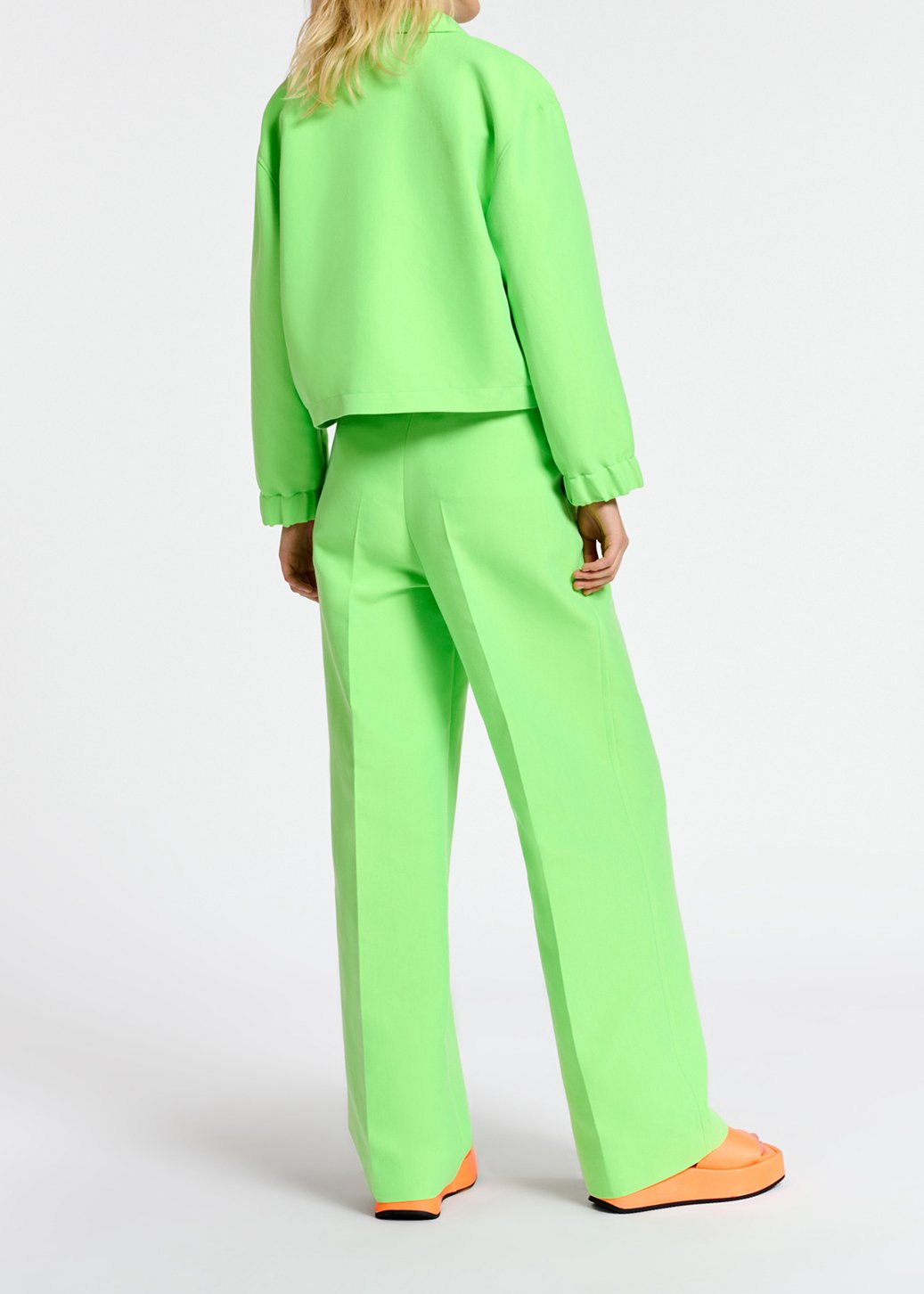 Pantalon vert néon à  jambes droites RE—SSENTIEL seconde main photo 5