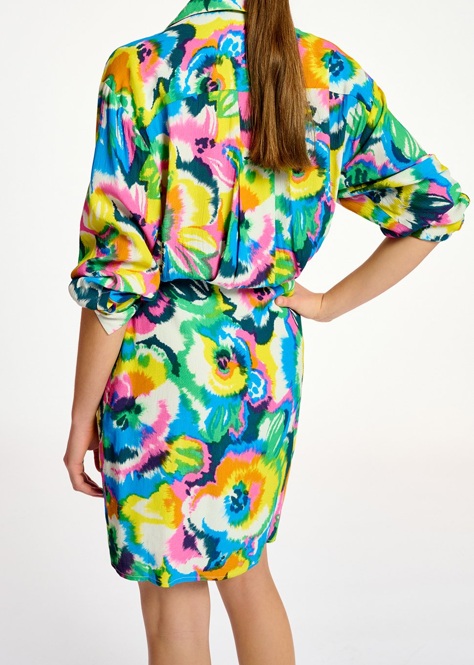 Mini robe portefeuille à  imprimé fleuri multicolore RE—SSENTIEL seconde main photo 5